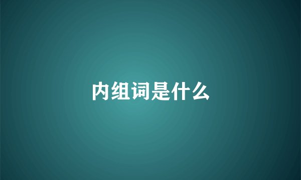 内组词是什么