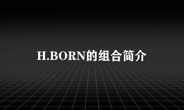 H.BORN的组合简介
