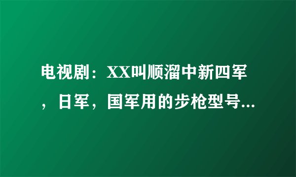电视剧：XX叫顺溜中新四军，日军，国军用的步枪型号分别是什么？想?