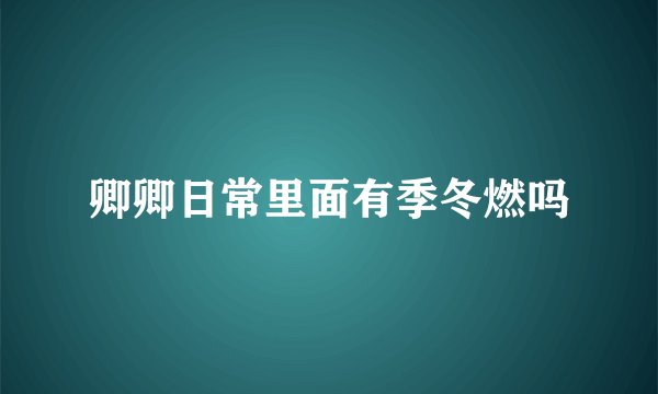 卿卿日常里面有季冬燃吗