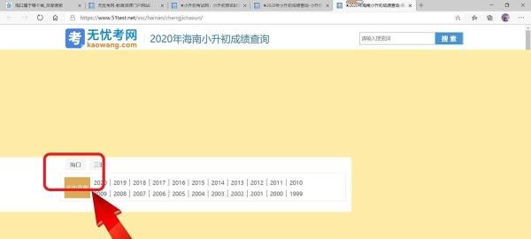 海口小升初成绩怎么查询2020