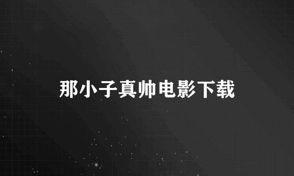 那小子真帅电影下载