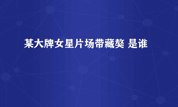 某大牌女星片场带藏獒 是谁