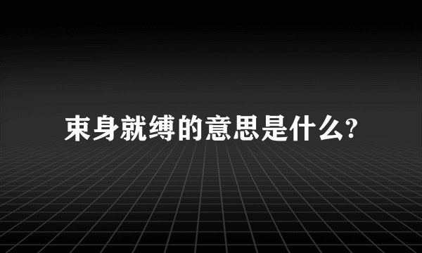 束身就缚的意思是什么?