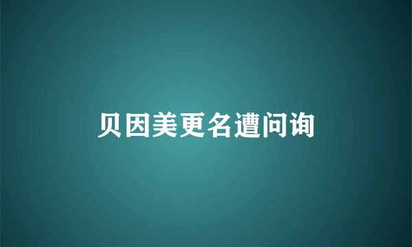 贝因美更名遭问询