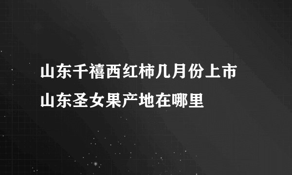 山东千禧西红柿几月份上市 山东圣女果产地在哪里