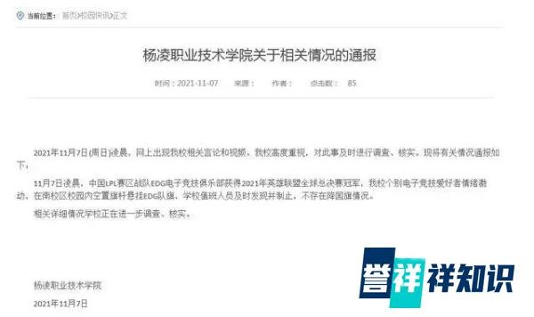 网传学生用EDG队旗换国旗,校方发声明