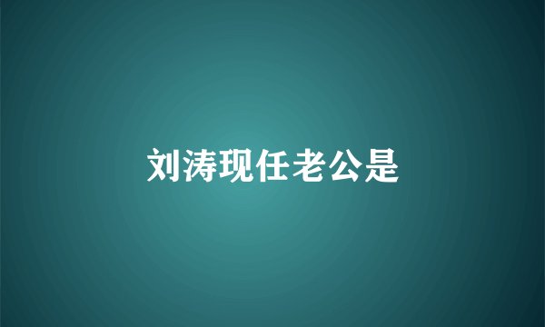 刘涛现任老公是