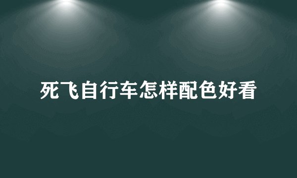 死飞自行车怎样配色好看
