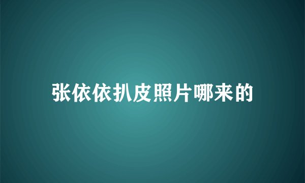 张依依扒皮照片哪来的