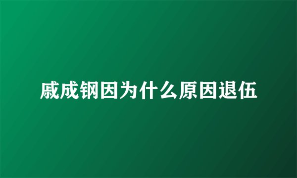 戚成钢因为什么原因退伍
