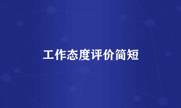 工作态度评价简短