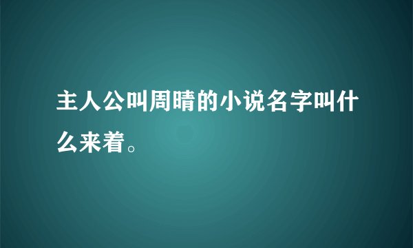 主人公叫周晴的小说名字叫什么来着。