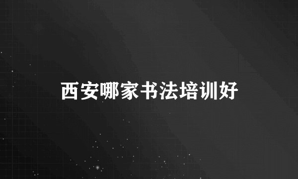 西安哪家书法培训好