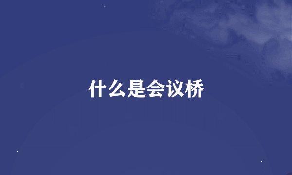 什么是会议桥