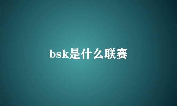 bsk是什么联赛