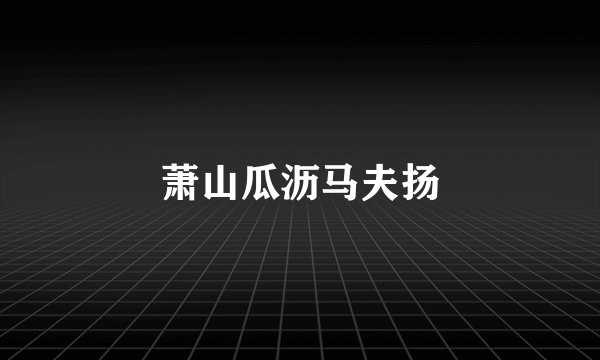 萧山瓜沥马夫扬