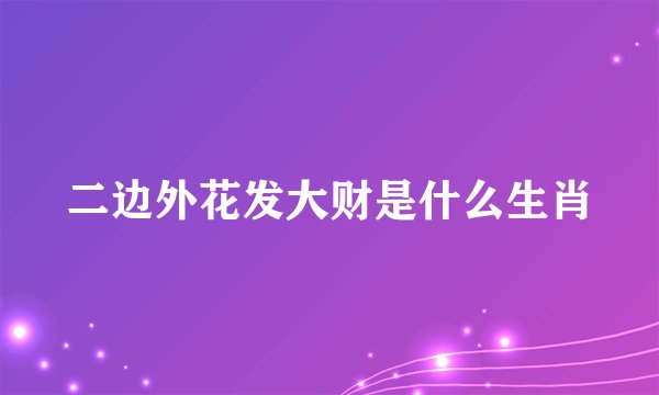 二边外花发大财是什么生肖
