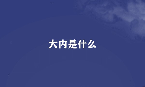 大内是什么