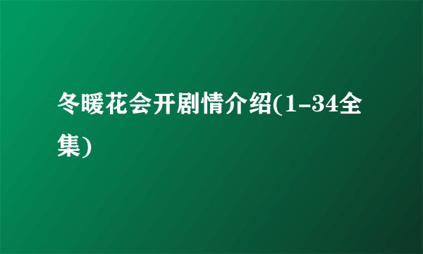 冬暖花会开剧情介绍(1-34全集)