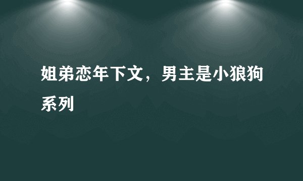 姐弟恋年下文，男主是小狼狗系列