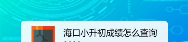 海口小升初成绩怎么查询2020