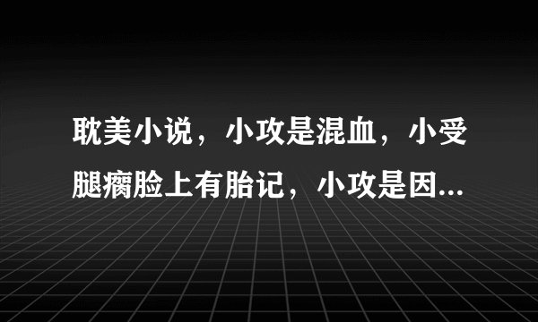 耽美小说，小攻是混血，小受腿瘸脸上有胎记，小攻是因为吃了小受煮的饭菜而注意小受的，好像还有一个喜欢