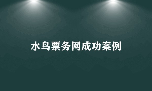 水鸟票务网成功案例