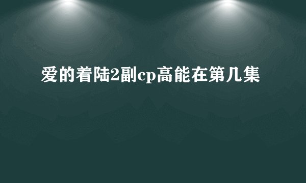 爱的着陆2副cp高能在第几集