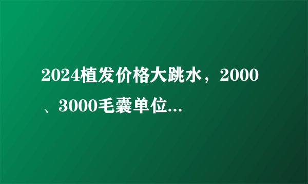 2024植发价格大跳水，2000、3000毛囊单位分别需要多少钱？附今年最新价格表（植发价格实时更新）！