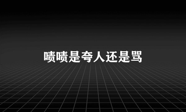 啧啧是夸人还是骂