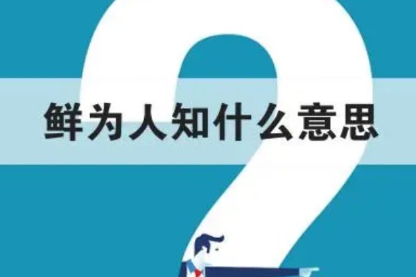 鲜为人知词语解释