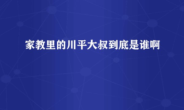 家教里的川平大叔到底是谁啊