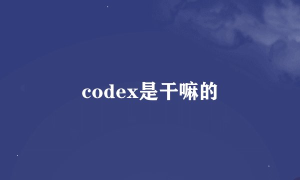 codex是干嘛的