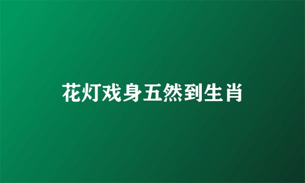 花灯戏身五然到生肖