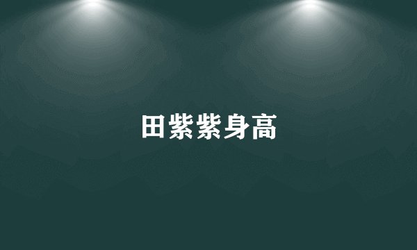 田紫紫身高