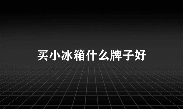 买小冰箱什么牌子好
