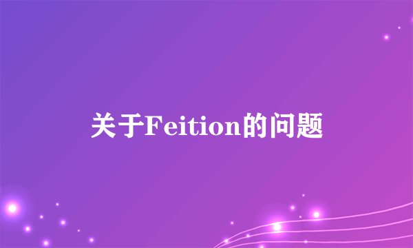 关于Feition的问题