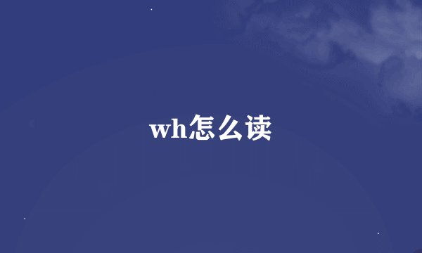 wh怎么读