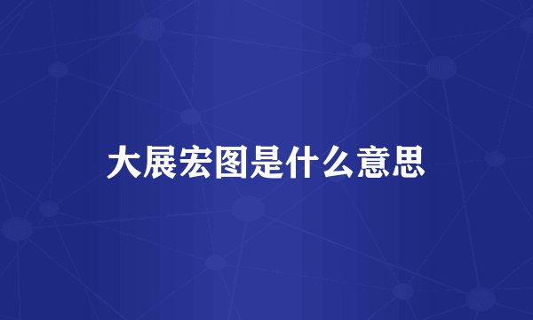 大展宏图是什么意思