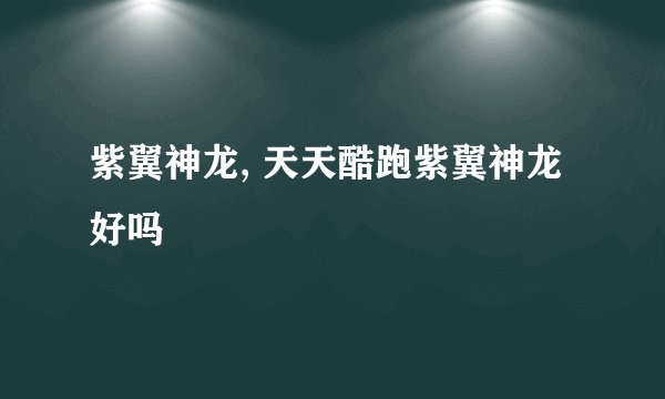 紫翼神龙, 天天酷跑紫翼神龙好吗