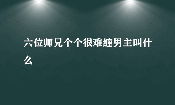 六位师兄个个很难缠男主叫什么