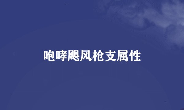 咆哮飓风枪支属性