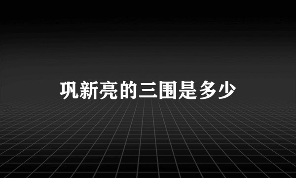 巩新亮的三围是多少