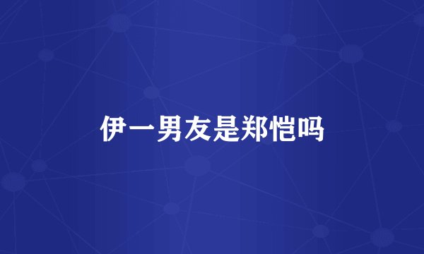 伊一男友是郑恺吗