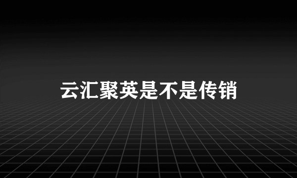 云汇聚英是不是传销