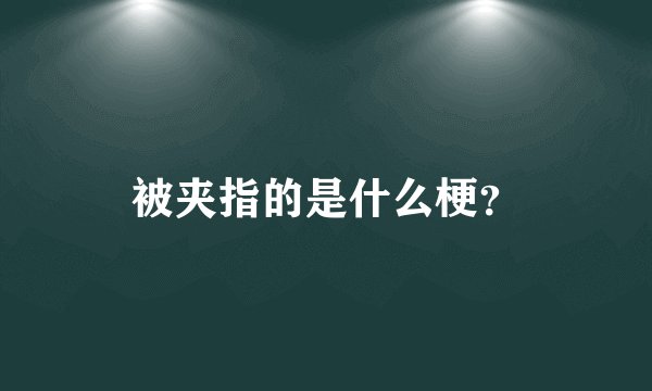 被夹指的是什么梗？