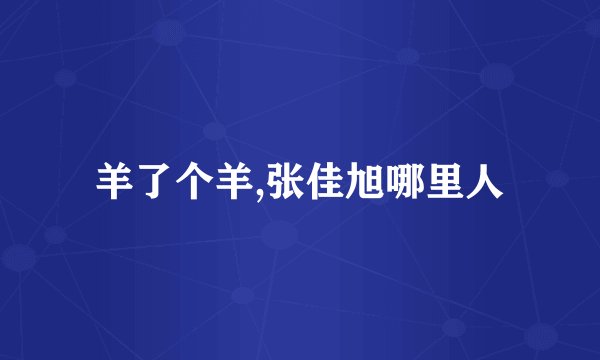 羊了个羊,张佳旭哪里人