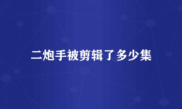 二炮手被剪辑了多少集