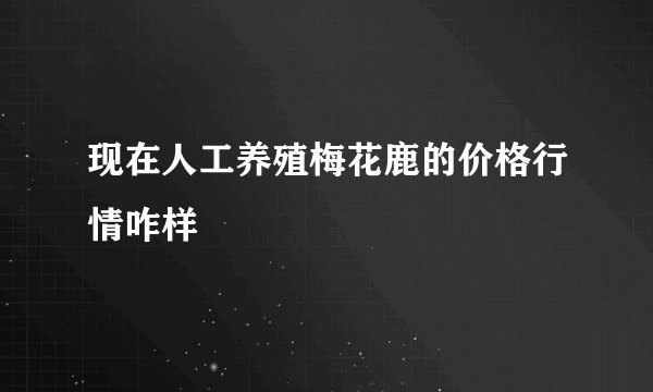 现在人工养殖梅花鹿的价格行情咋样